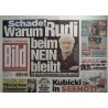 Bild Zeitung Donnerstag, 14 September 2023 - Rudi Völler