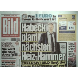 Bild Zeitung Mittwoch, 24 Mai 2023 - Habeck plant nächsten Heiz-Hammer