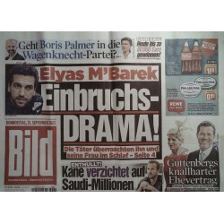 Bild Zeitung Donnerstag, 21 September 2023 - Elyas M Barek