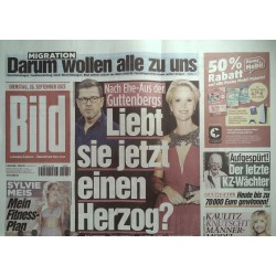 Bild Zeitung Dienstag, 26 September 2023 - Die Guttenbergs