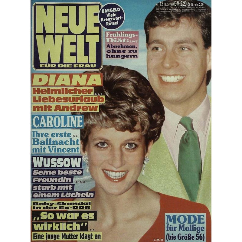 Neue Welt Nr.13 / 18 März 1992 - Diana und Andrew