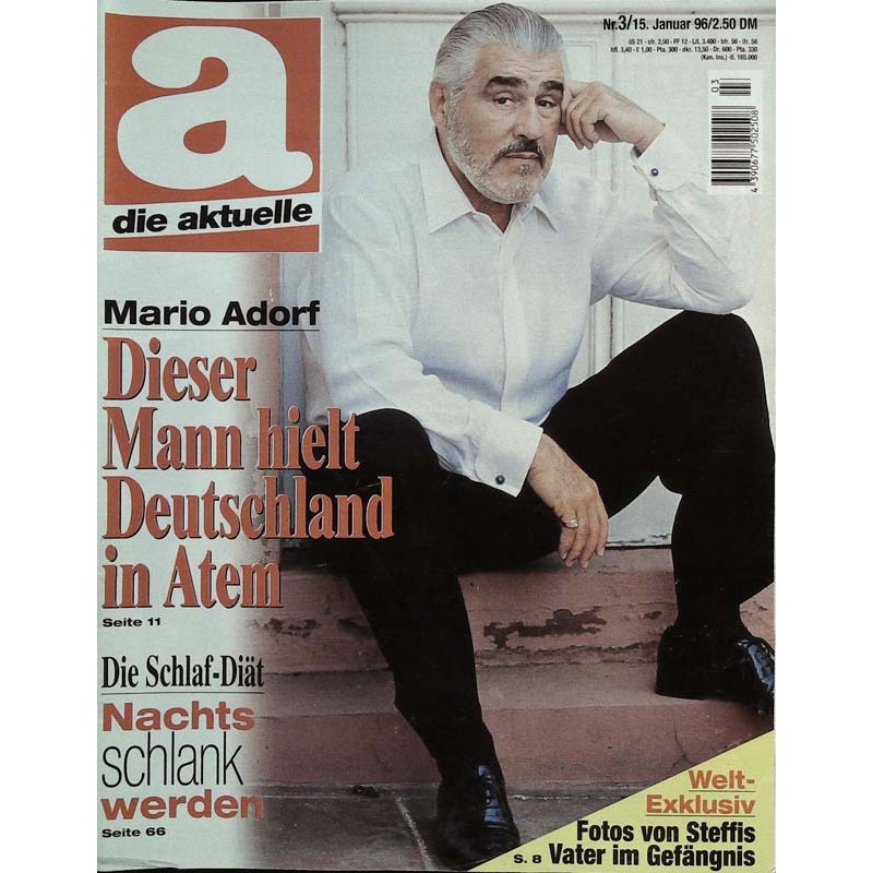 die aktuelle Nr.3 / 15 Januar 1996 - Mario Adorf
