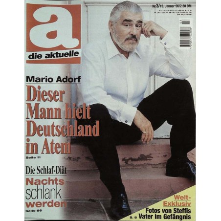 die aktuelle Nr.3 / 15 Januar 1996 - Mario Adorf
