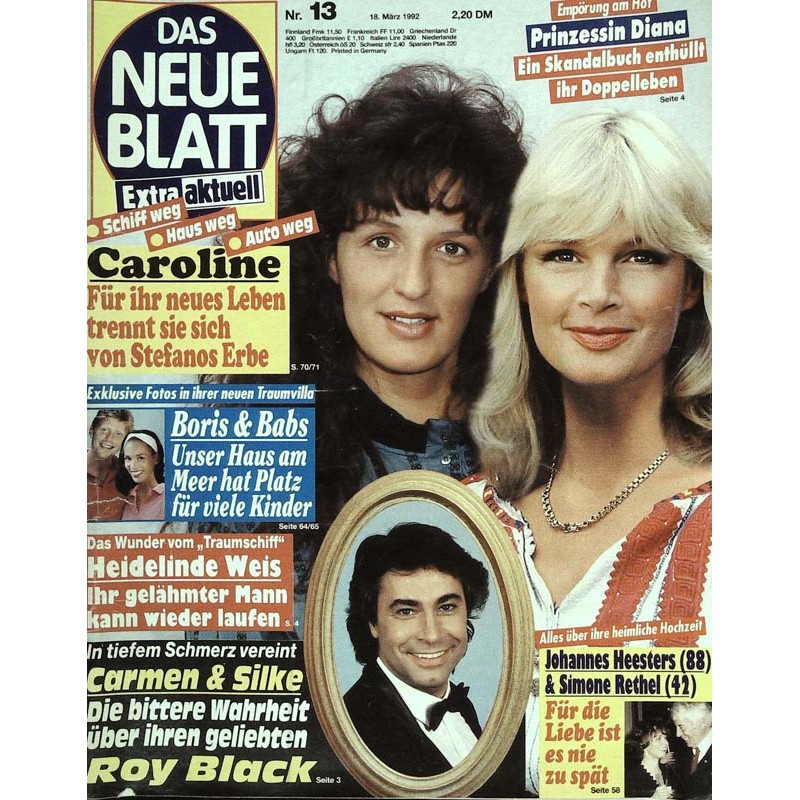 Das neue Blatt Nr.13 / 18 März 1992 - Carmen und Silke