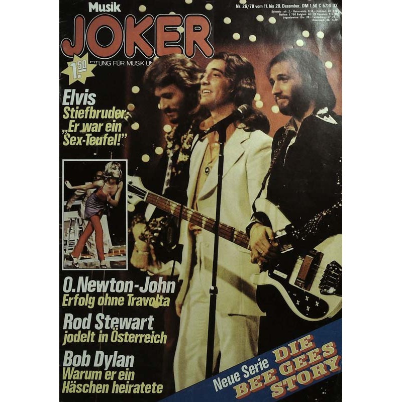 Musik Joker Nr.26 vom 11 bis 20 Dezember 1978 - Die Bee Gees