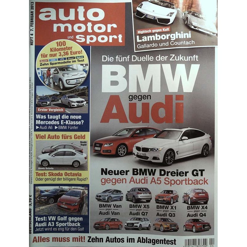 auto motor & sport Heft 4 / 7 Februar 2013 - BMW vs. Audi