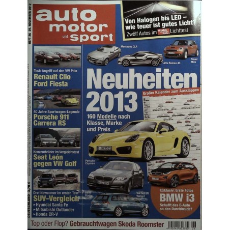 auto motor & sport Heft 26 / 29 November 2012 - Neuheiten 2013