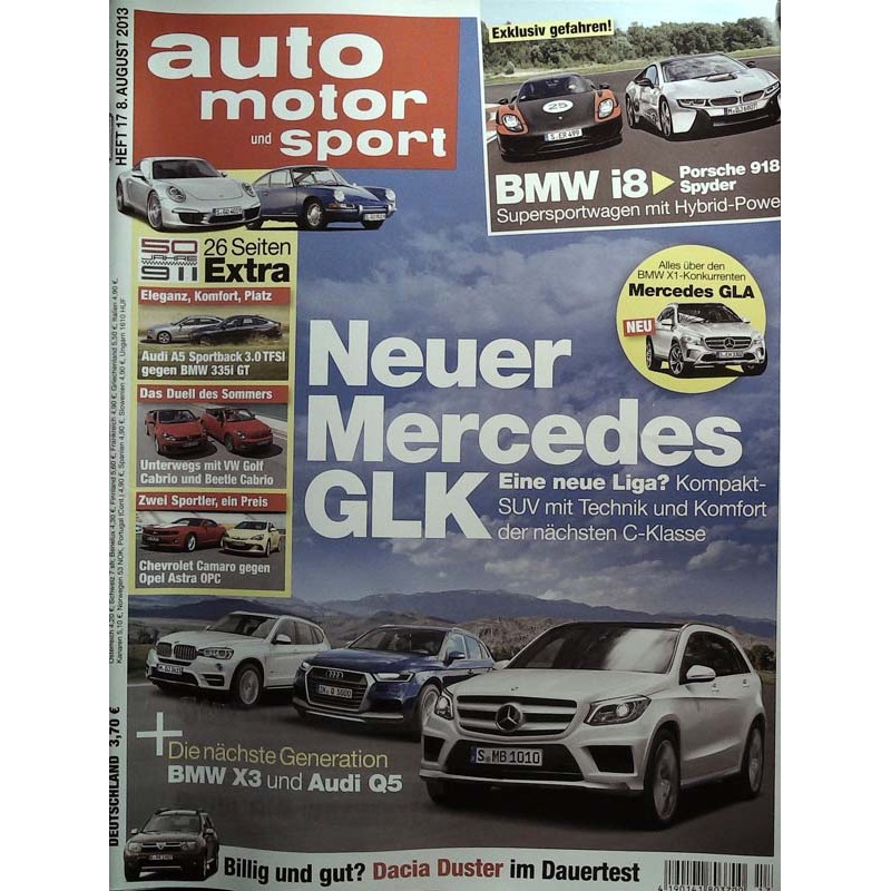 auto motor & sport Heft 17 / 8 August 2013 - Mercedes GLK