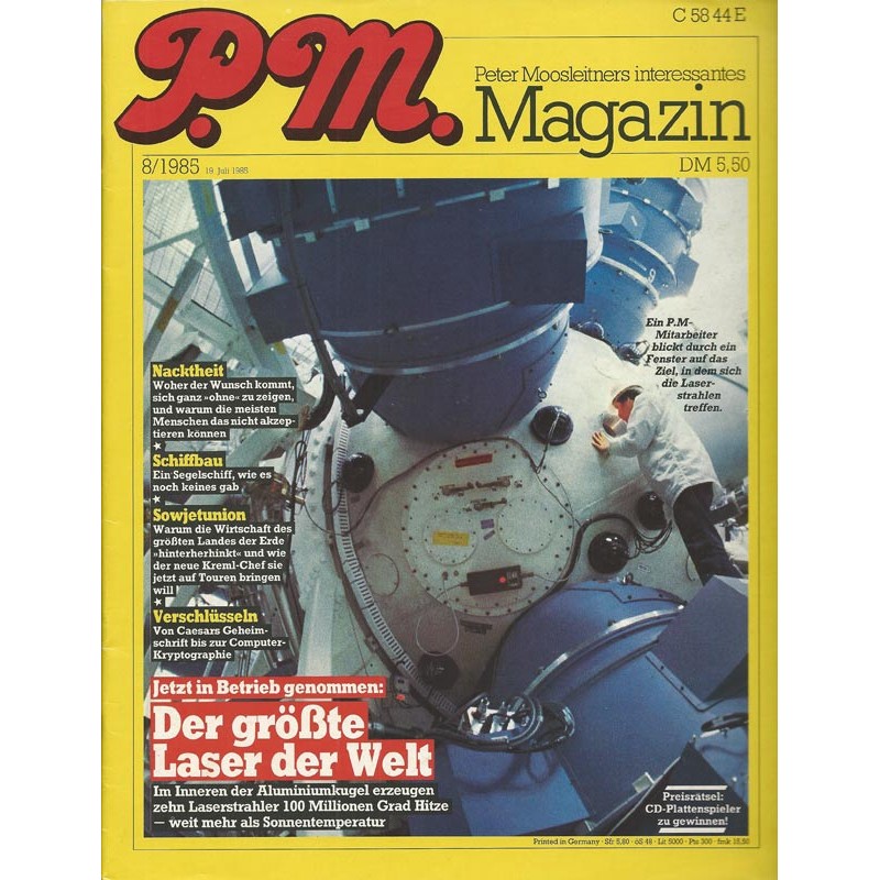 P.M. Ausgabe August 8/1985 - Der größte Laser der Welt