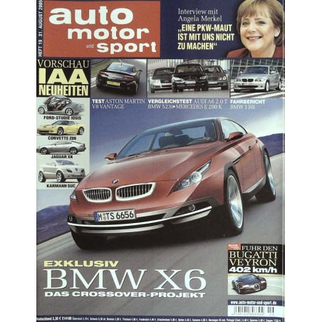 auto motor & sport Heft 19 / 31 August 2005 - BMW X6