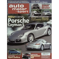 auto motor & sport Heft 12 / 25 Mai 2005 - Porsche Cayman S