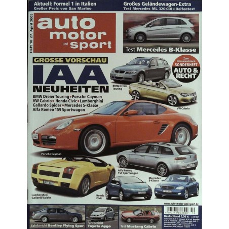 auto motor & sport Heft 10 / 27 April 2005 - IAA Neuheiten