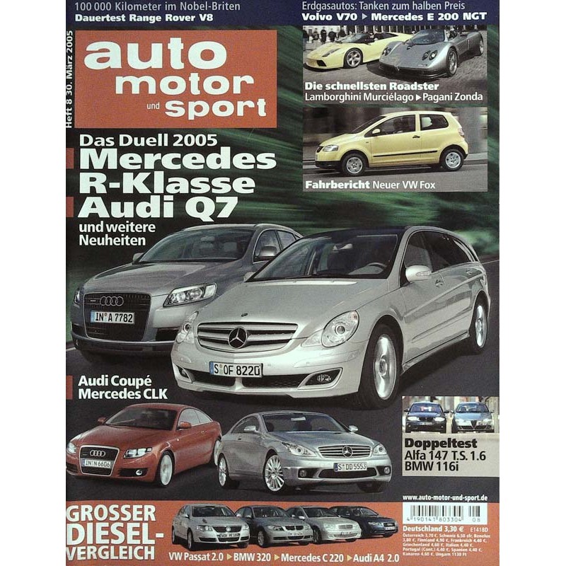 auto motor & sport Heft 8 / 30 März 2005 - Das Duell
