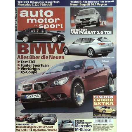 auto motor & sport Heft 7 / 16 März 2005 - BMW über die Neuen