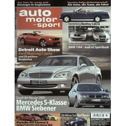 auto motor & sport Heft 2 / 5 Januar 2005 - Mercedes S-Klasse