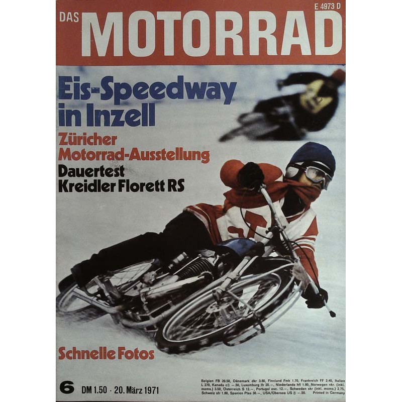Das Motorrad Nr.6 / 20 März 1971 - Eis-Speedway in Inzell