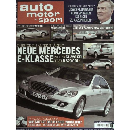 auto motor & sport Heft 26 / 7 Dezember 2005 - Mercedes E-Klasse