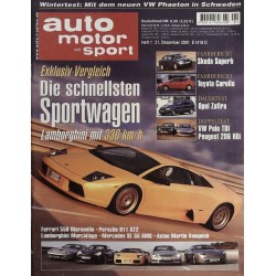 auto motor & sport Heft 1 / 21 Dezember 2001 - Lamborghini