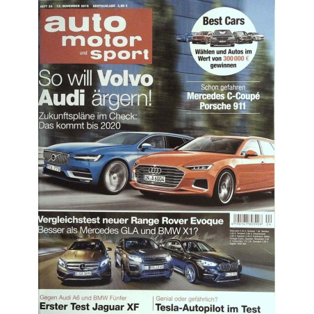 auto motor & sport Heft 24 / 12 November 2015 - Volvo vs. Audi