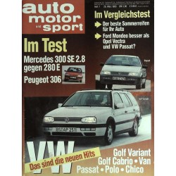 auto motor & sport Heft 7 / 26 März 1993 - VW Volkswagen