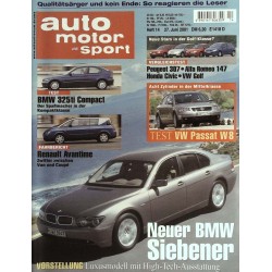 auto motor & sport Heft 14 / 27 Juni 2001 - Neuer Siebener BMW