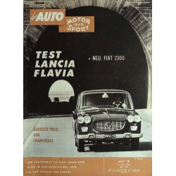 auto motor & sport Heft 15 / 15 Juli 1961 - Test Lancia Flavia