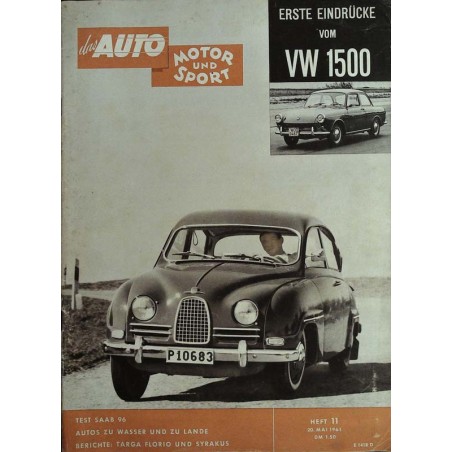 auto motor & sport Heft 11 / 20 Mai 1961 - Test Saab 96