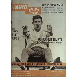 auto motor & sport Heft 17 / 11 August 1962 - Sicherheitsgurte