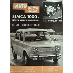 auto motor & sport Heft 6 / 10 März 1962 - Simca 1000