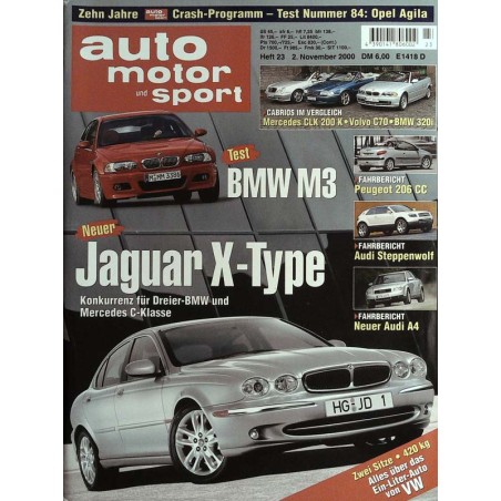 auto motor & sport Heft 23 / 2 November 2000 - Jaguar X-Type
