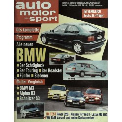 auto motor & sport Heft 24 / 19 November 1993 - Neue BMW