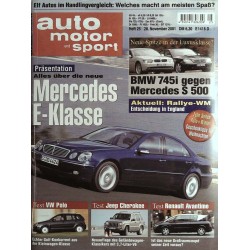 auto motor & sport Heft 25 / 28 November 2001 - Mercedes E-Klasse