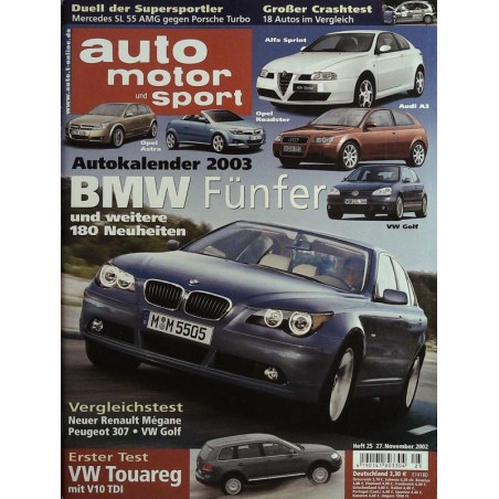 auto motor & sport Heft 25 / 27 November 2002 - BMW Fünfer