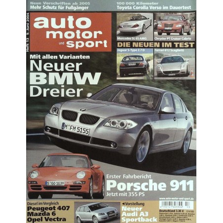 auto motor & sport Heft 13 / 9 Juni 2004 - BMW Dreier