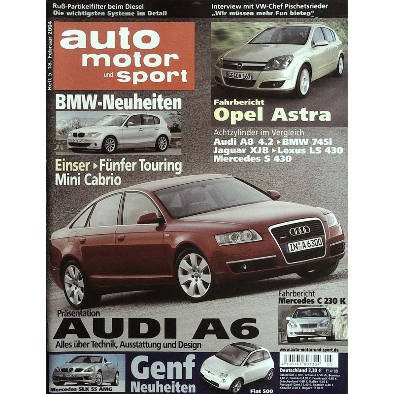 auto motor & sport Heft 5 / 18 Februar 2004 - Audi A6