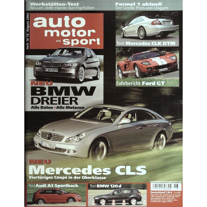 auto motor & sport Heft 18 / 18 August 2004 - Mercedes CLS