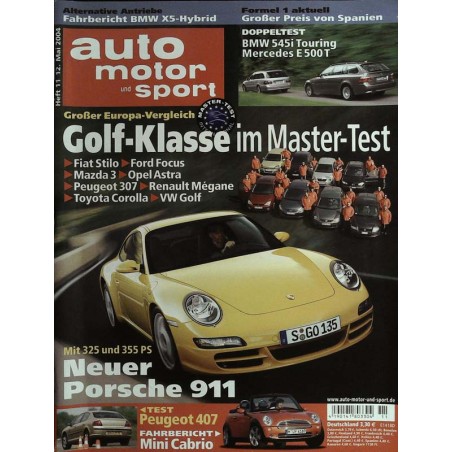 auto motor & sport Heft 11 / 12 Mai 2004 - Neuer Porsche 911