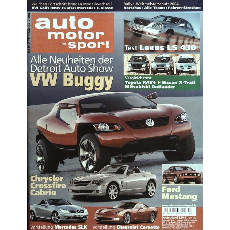auto motor & sport Heft 2 / 7 Januar 2004 - VW Buggy