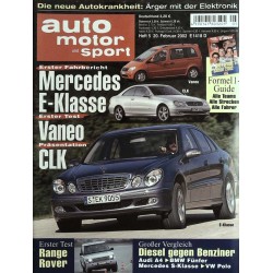 auto motor & sport Heft 5 / 20 Februar 2002 - Mercedes E-Klasse