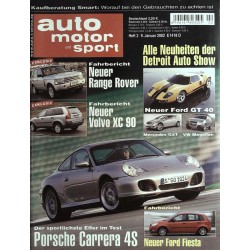 auto motor & sport Heft 2 / 9 Januar 2002 - Porsche Carrera 4S