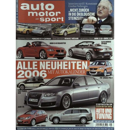 auto motor & sport Heft 25 / 23 November 2005 - Alle Neuheiten