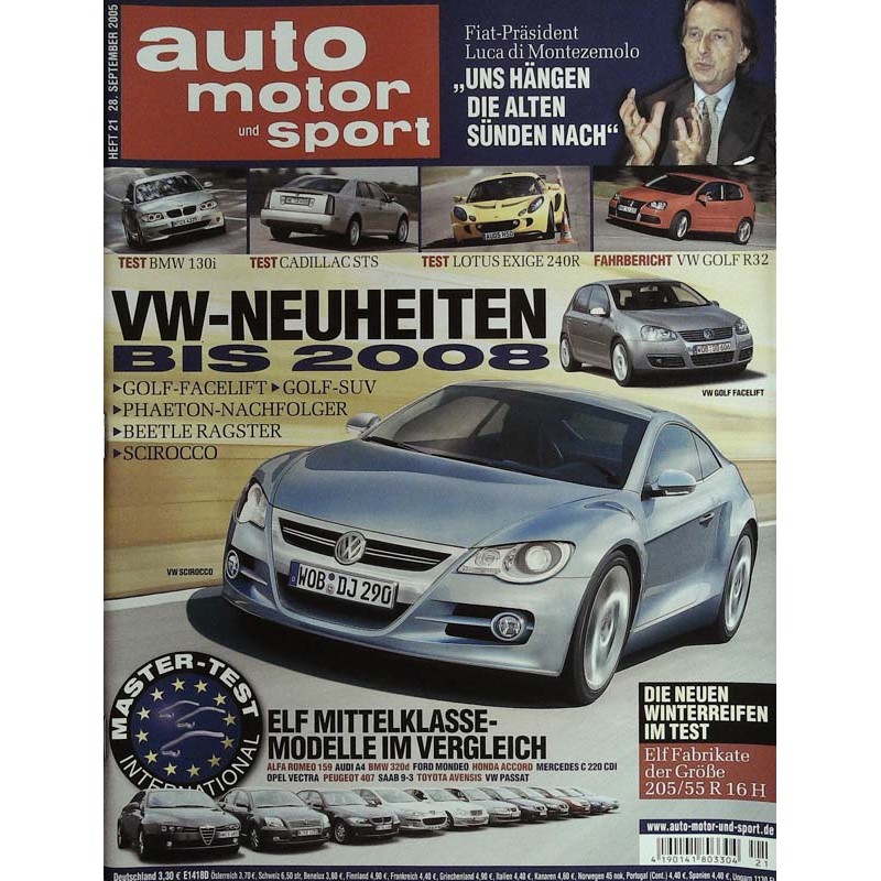 auto motor & sport Heft 21 / 28 September 2005 - VW Neuheiten