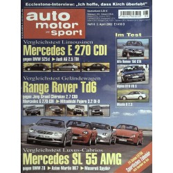 auto motor & sport Heft 8 / 3 April 2002 - Mercedes SL 55 AMG