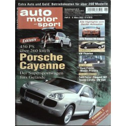 auto motor & sport Heft 6 / 6 März 2002 - Porsche Cayenne