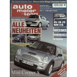auto motor & sport Heft 11 / 15 Mai 2002 - Mini Cooper S