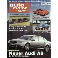 auto motor & sport Heft 15 / 10 Juli 2002 - Neuer Audi A8
