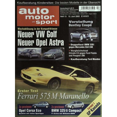 auto motor & sport Heft 13 / 12 Juni 2002 - Ferrari 575M Maranello