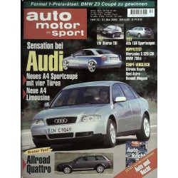 auto motor & sport Heft 12 / 31 Mai 2000 - Sensation bei Audi