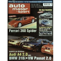 auto motor & sport Heft 25 / 29 November 2000 - Mittelklasse