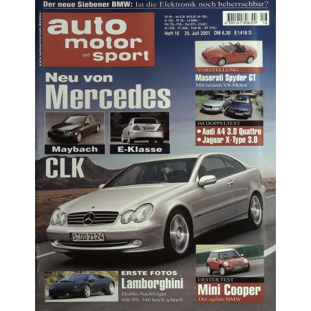 auto motor & sport Heft 16 / 25 Juli 2001 - Mercedes CLK